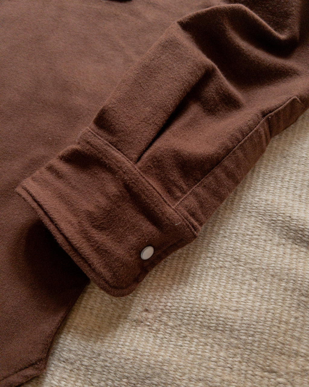 Moleskin Pearlsnap Shirt in Cocoa
