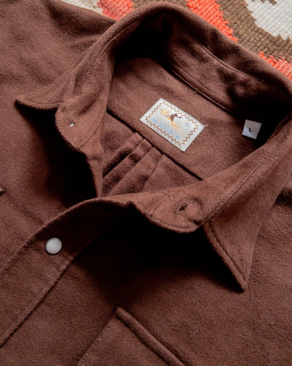 Moleskin Pearlsnap Shirt in Cocoa