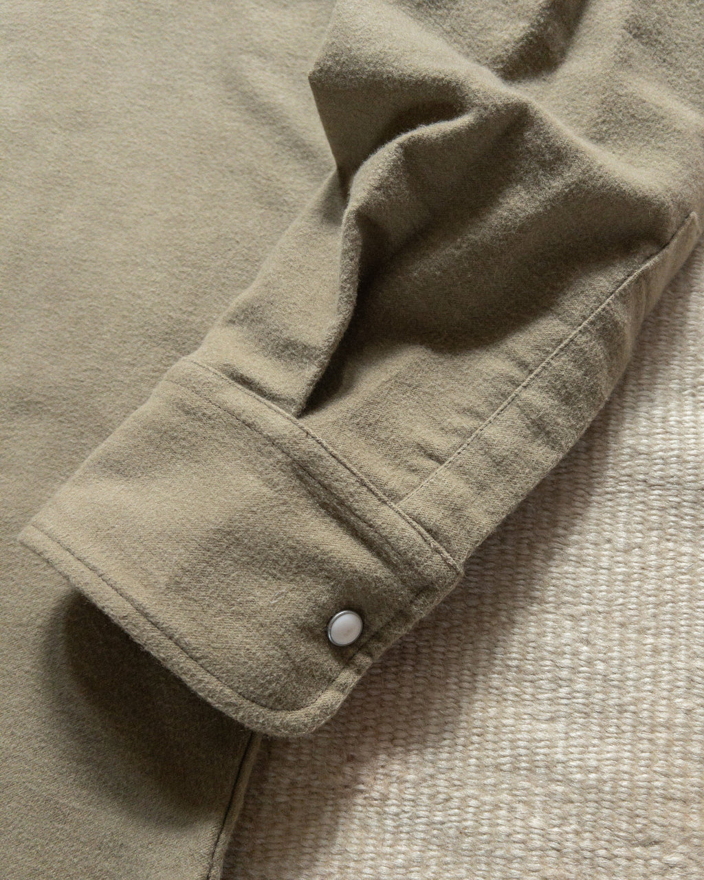 Moleskin Pearlsnap Shirt in Olive