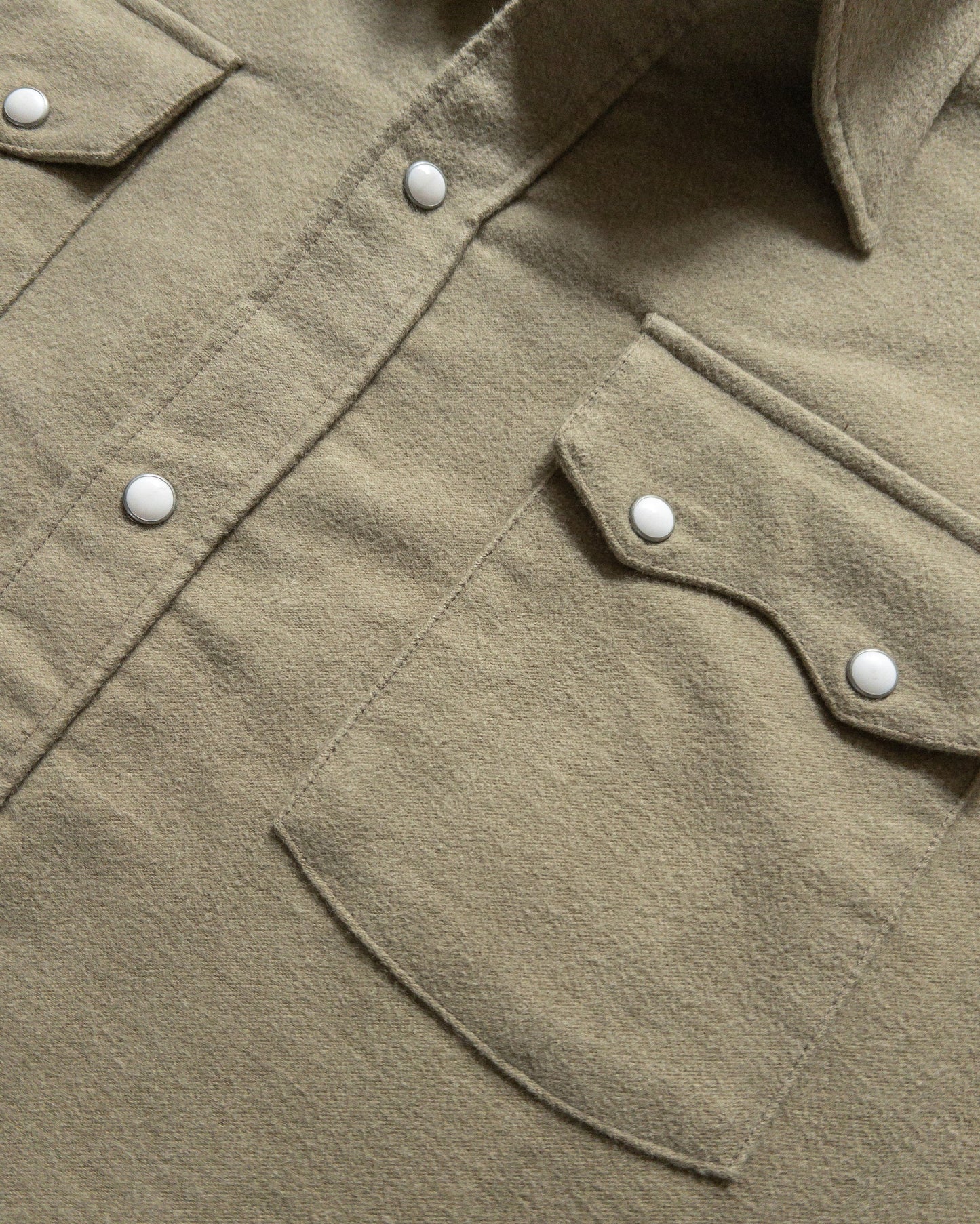 Moleskin Pearlsnap Shirt in Olive
