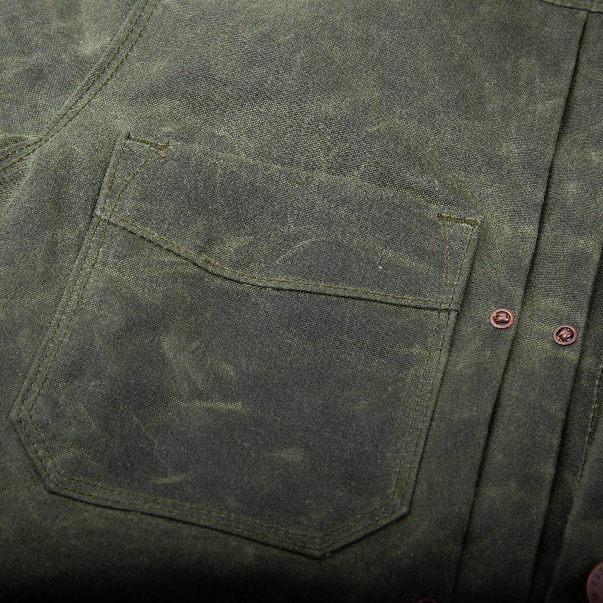 Waxed Riders Jacket in Olive