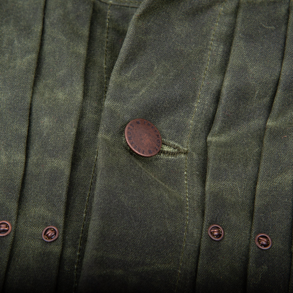 Waxed Riders Jacket in Olive