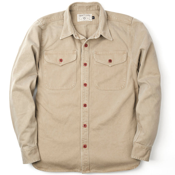 Utility Shirt in Khaki – Porterhouse Clothing & Supply