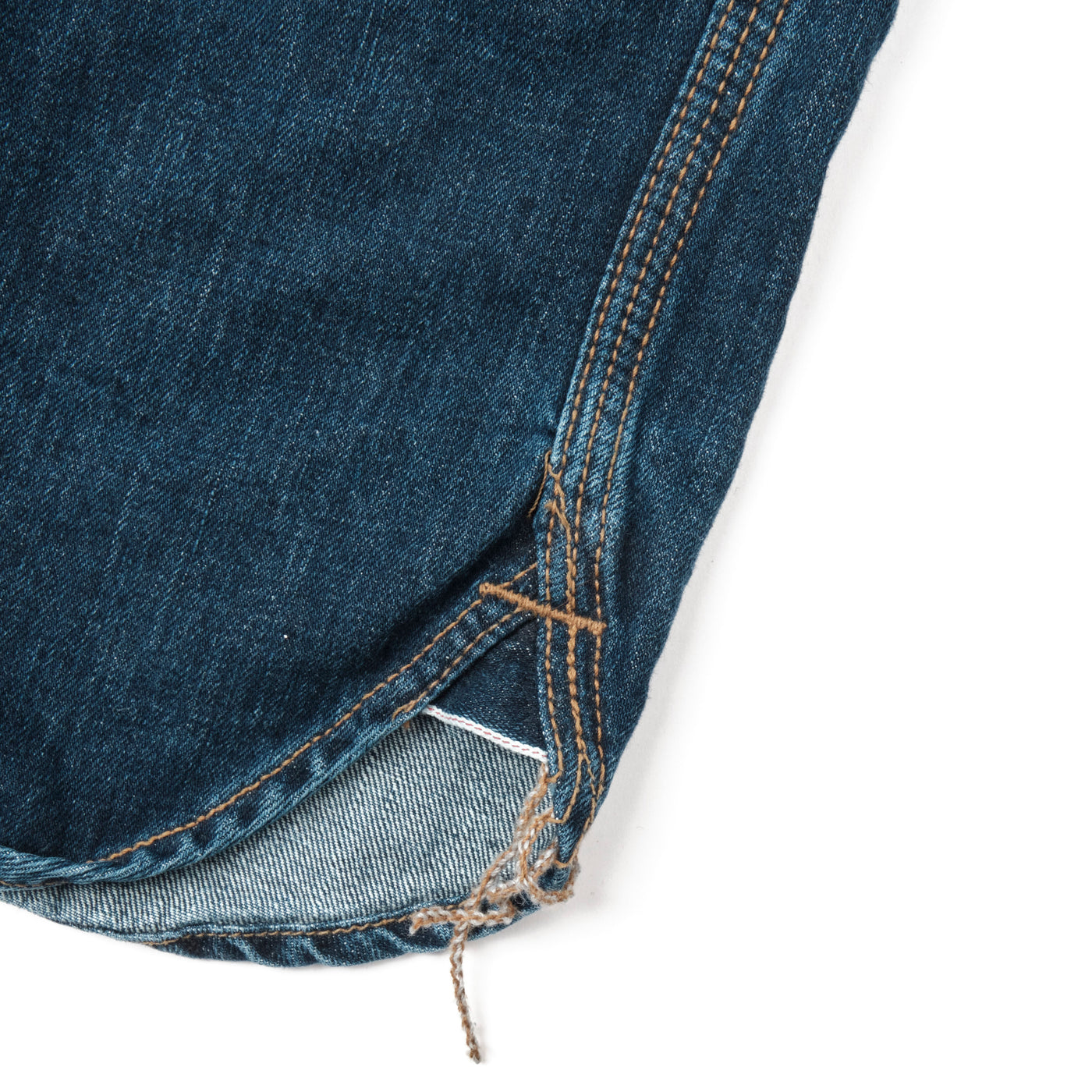 Lambert in Stone Washed Selvedge Denim