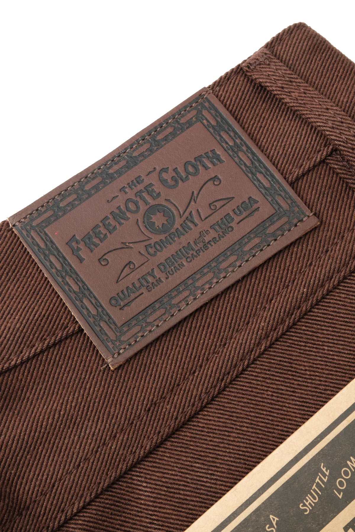 #PH-P3135133 Freenote Cloth Rios in 15 oz. Dark Brown Denim
