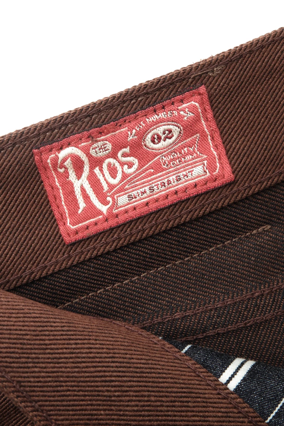#PH-P3135133 Freenote Cloth Rios in 15 oz. Dark Brown Denim