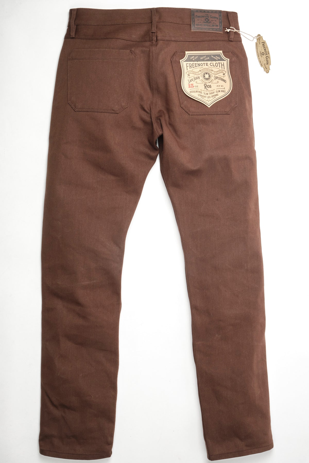 #PH-P3135133 Freenote Cloth Rios in 15 oz. Dark Brown Denim