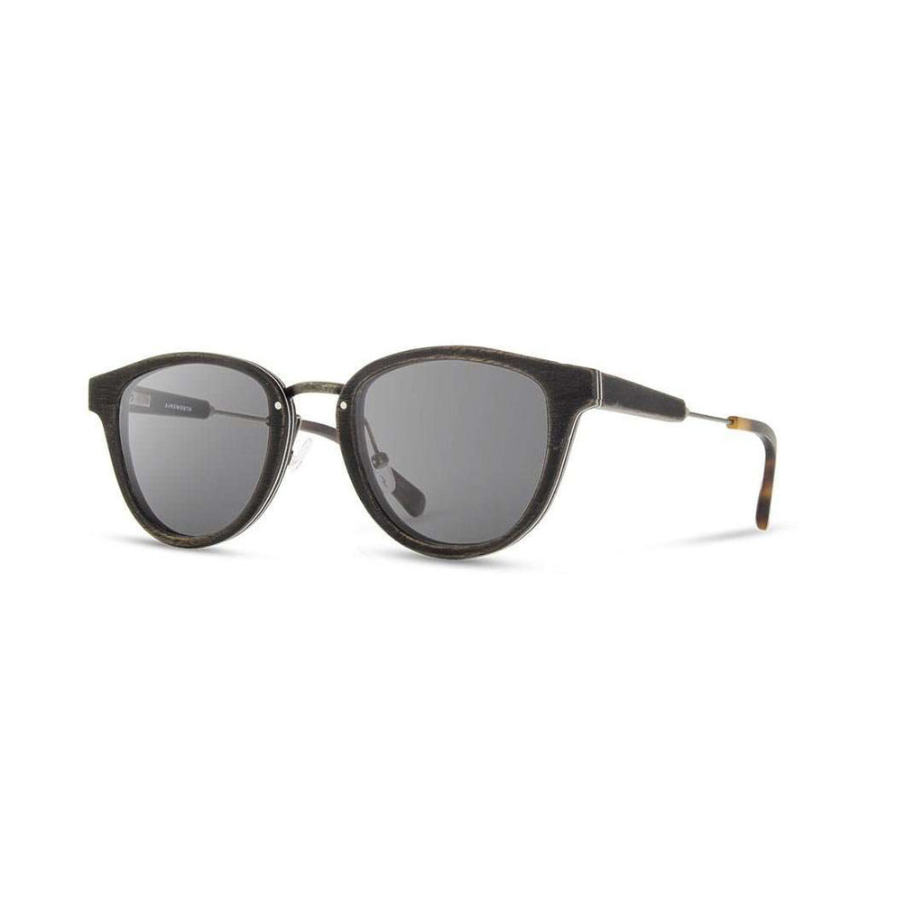 Ainsworth in Distressed Dark Walnut Antique Brass & Grey Polarized