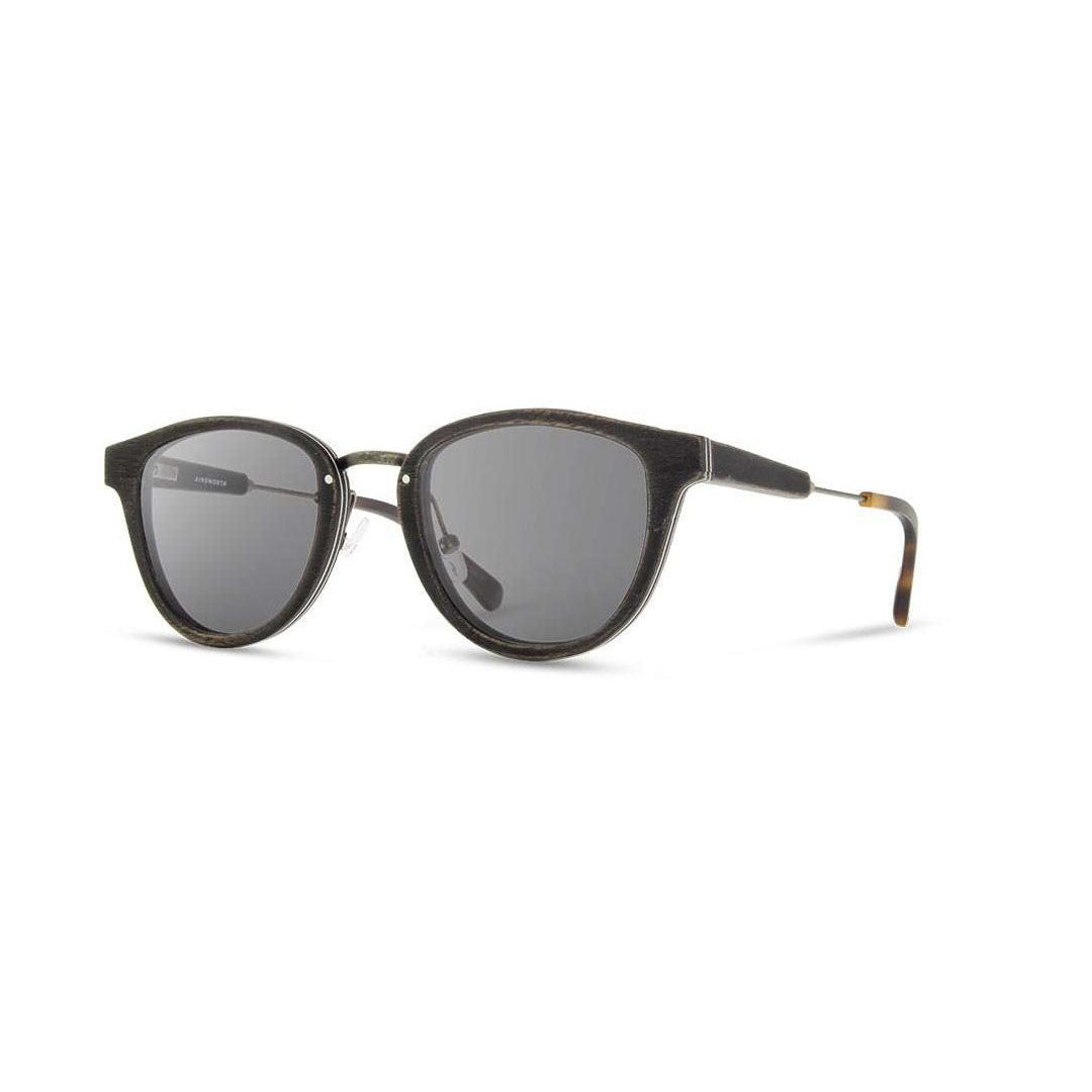 Ainsworth in Distressed Dark Walnut Antique Brass & Grey Polarized