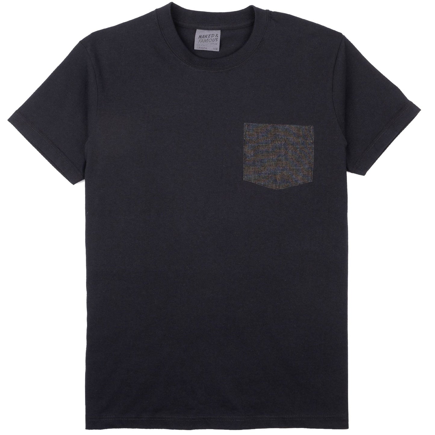 Pocket Tee in Black Lightweight Denim