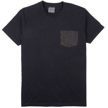 Pocket Tee in Black Lightweight Denim