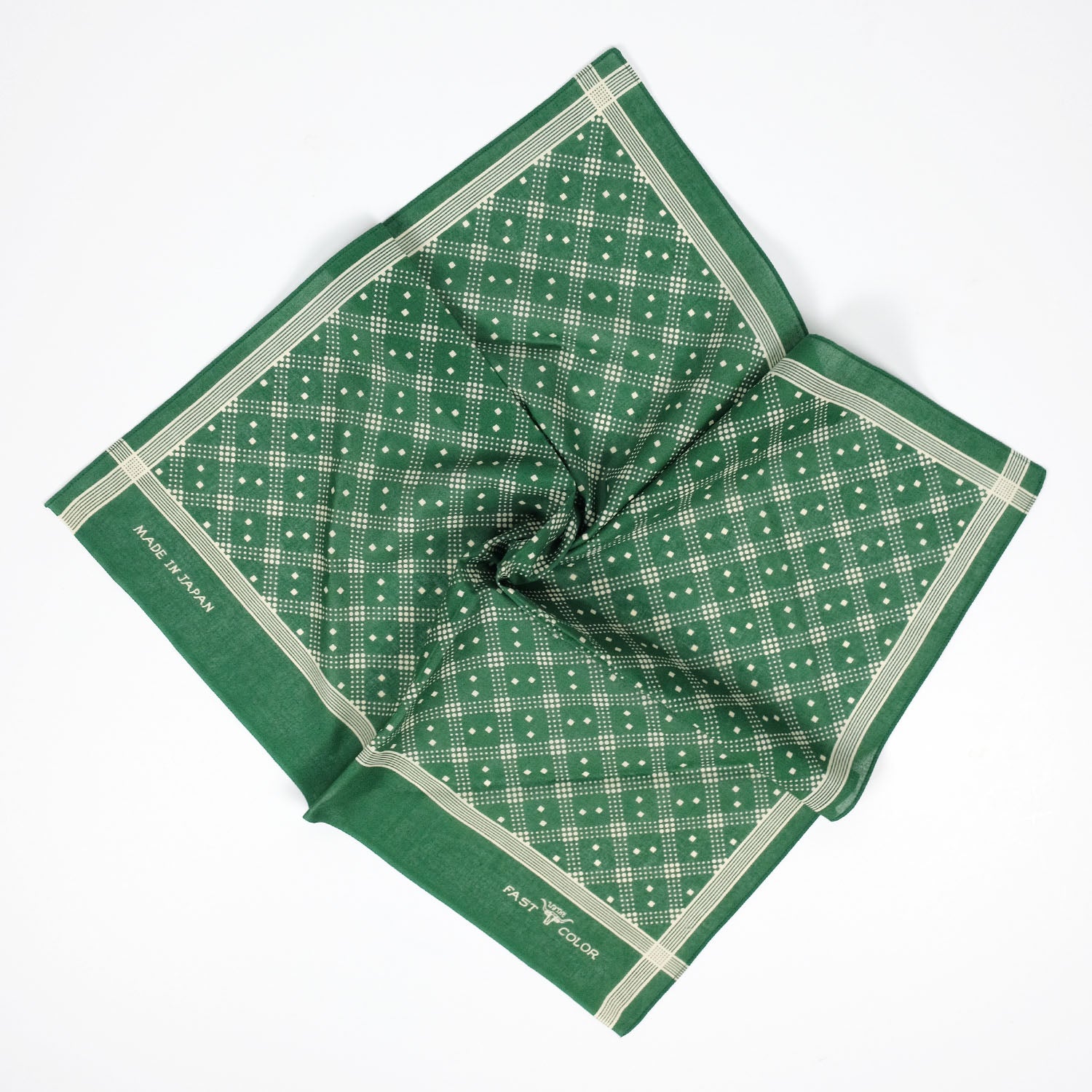 Shaker Dot Bandana in Evergreen