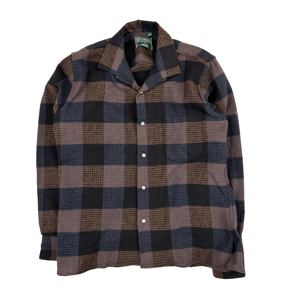 Black Brushed Waffle Check