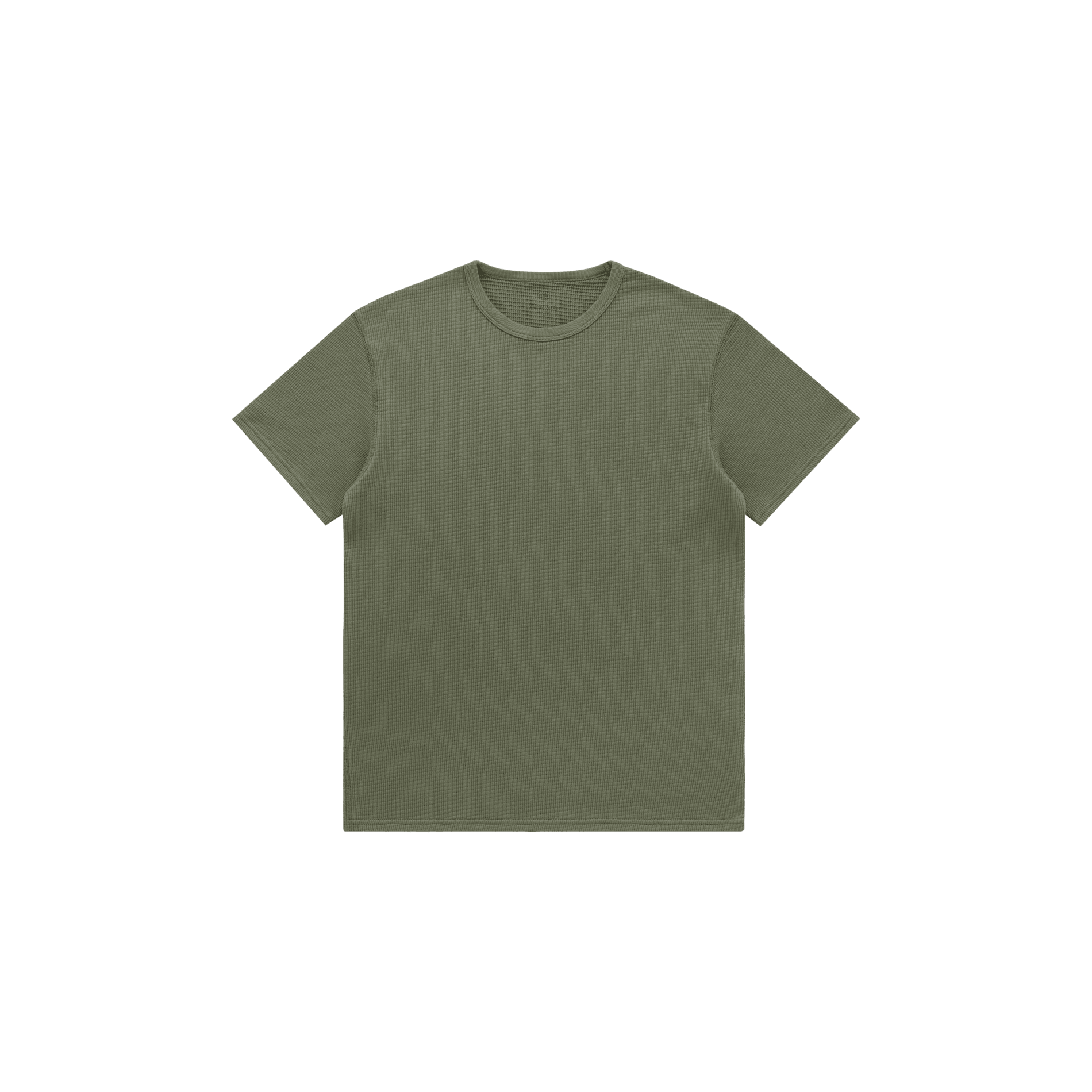 Box Knit T-Shirt in Olive