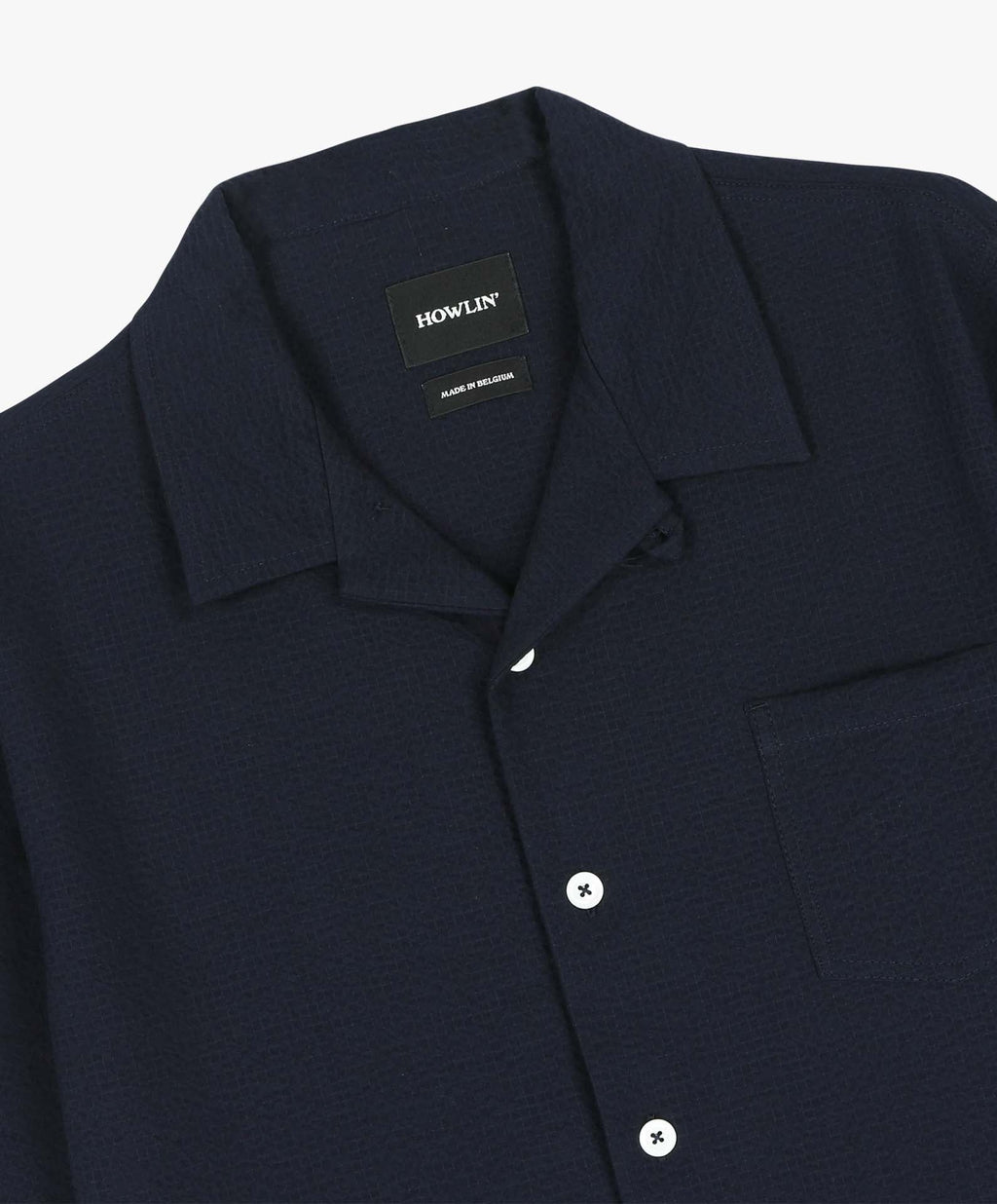 Cocktail D’Amore Shirt in Navy Seersucker