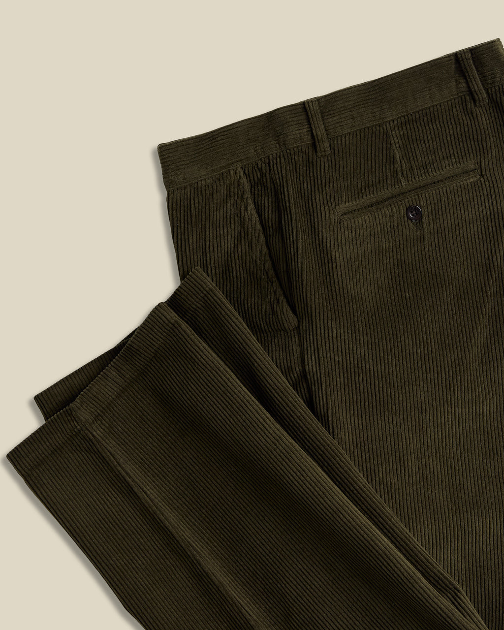 Corduroy Trousers in Olive