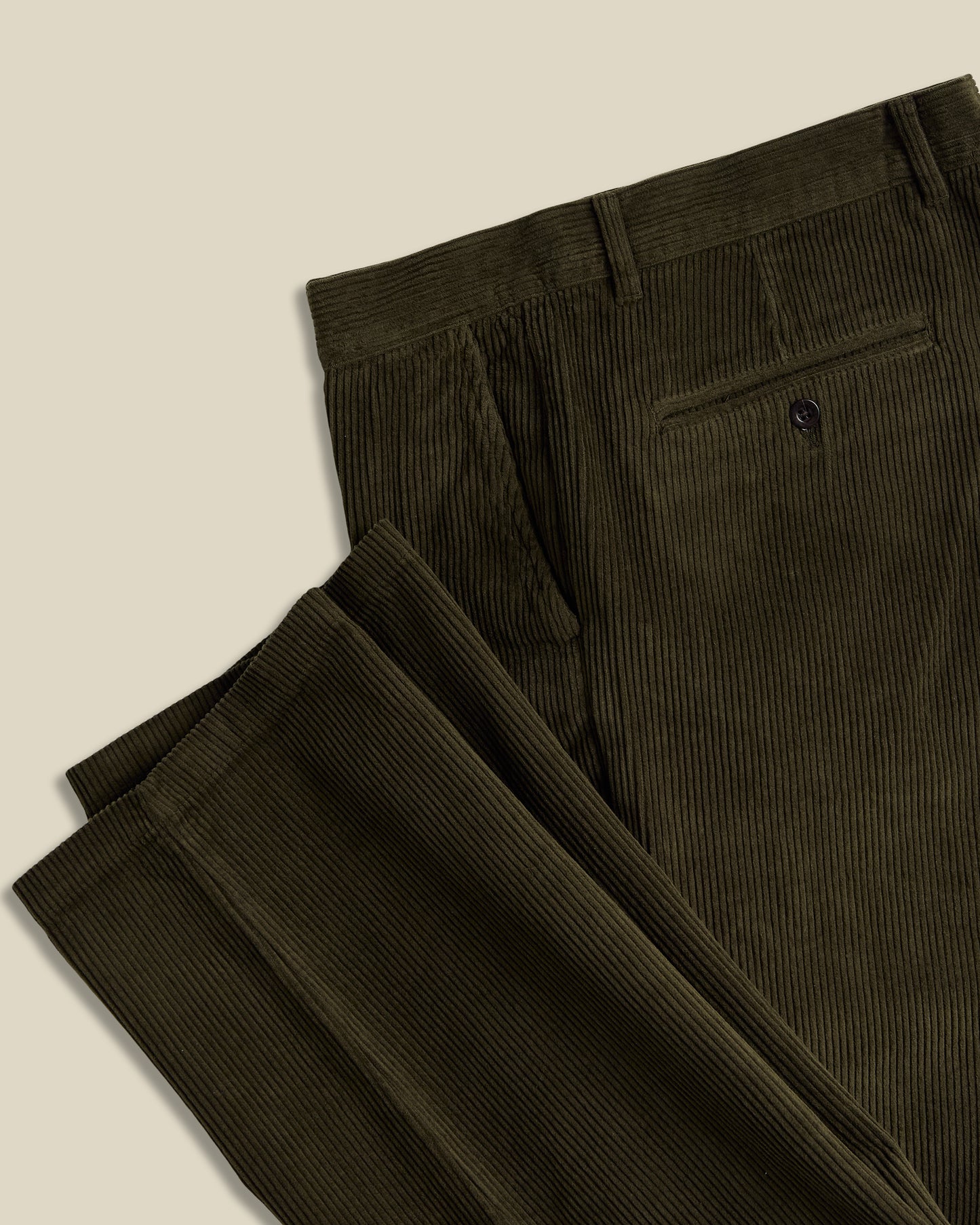 Corduroy Trousers in Olive