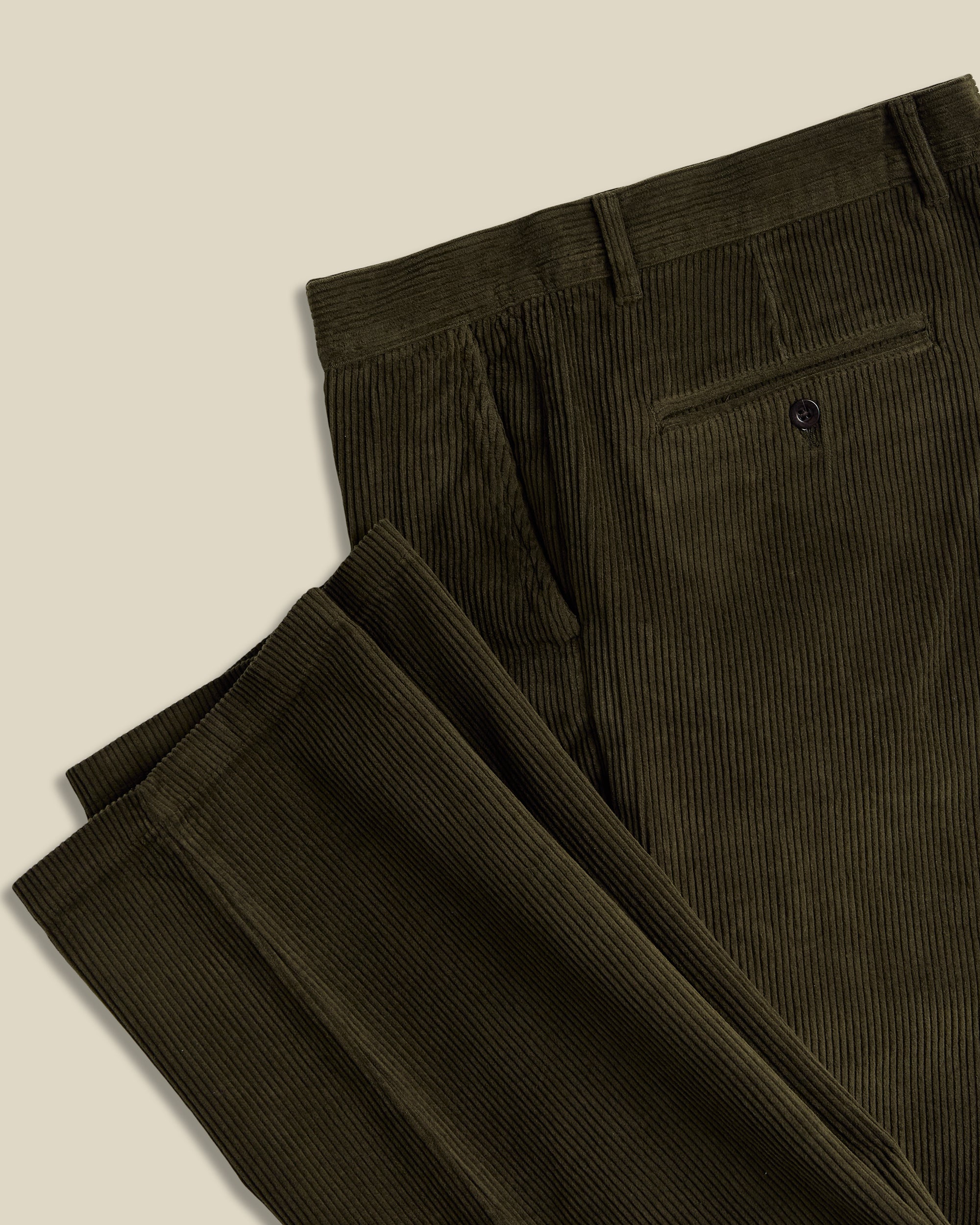 Corduroy Trousers in Olive