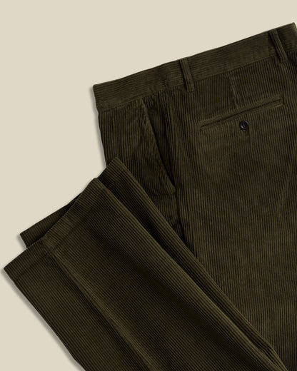 Corduroy Trousers in Olive