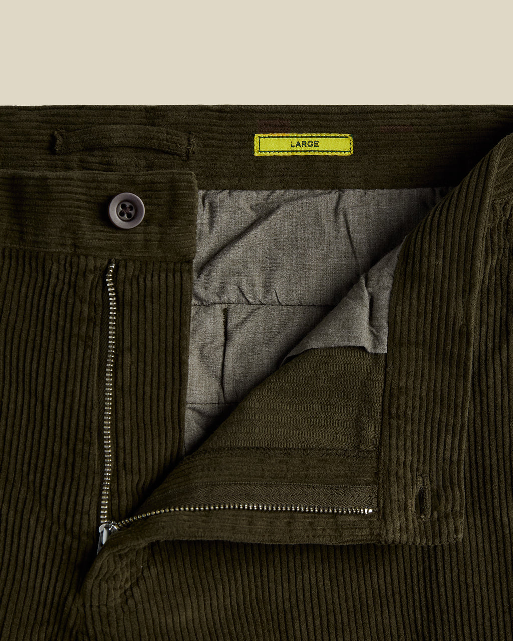 Corduroy Trousers in Olive