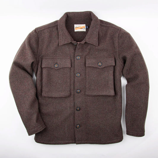 Midway CPO Shirt in Brown Wool