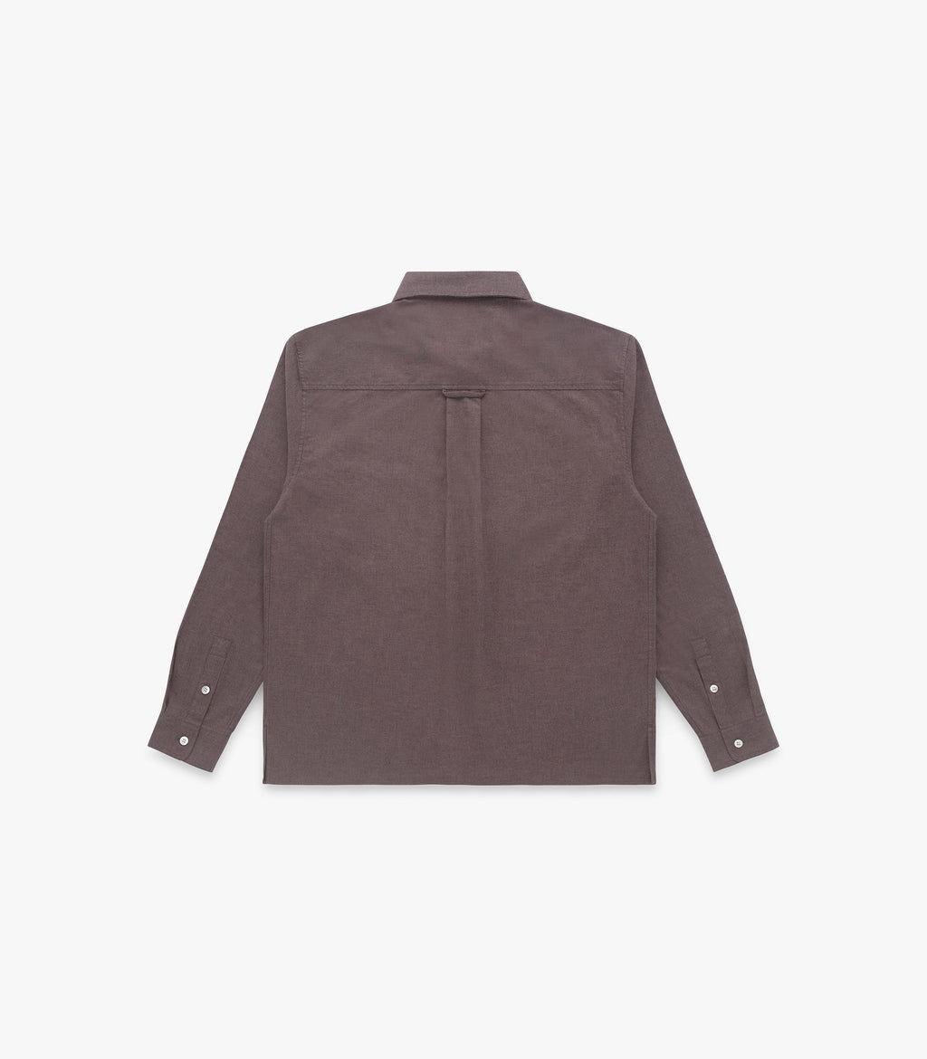 Carmine Flannel Twill Cotton Shirt in Canteen