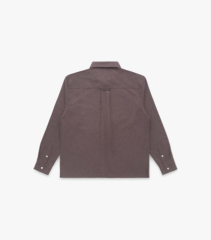 Carmine Flannel Twill Cotton Shirt in Canteen