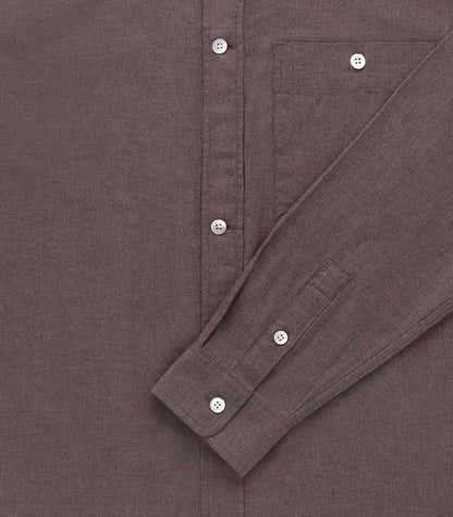 Carmine Flannel Twill Cotton Shirt in Canteen