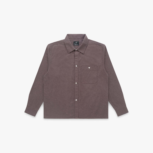 Carmine Flannel Twill Cotton Shirt in Canteen