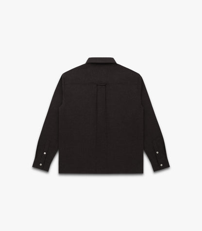 Carmine Flannel Twill Cotton Shirt in Coffee