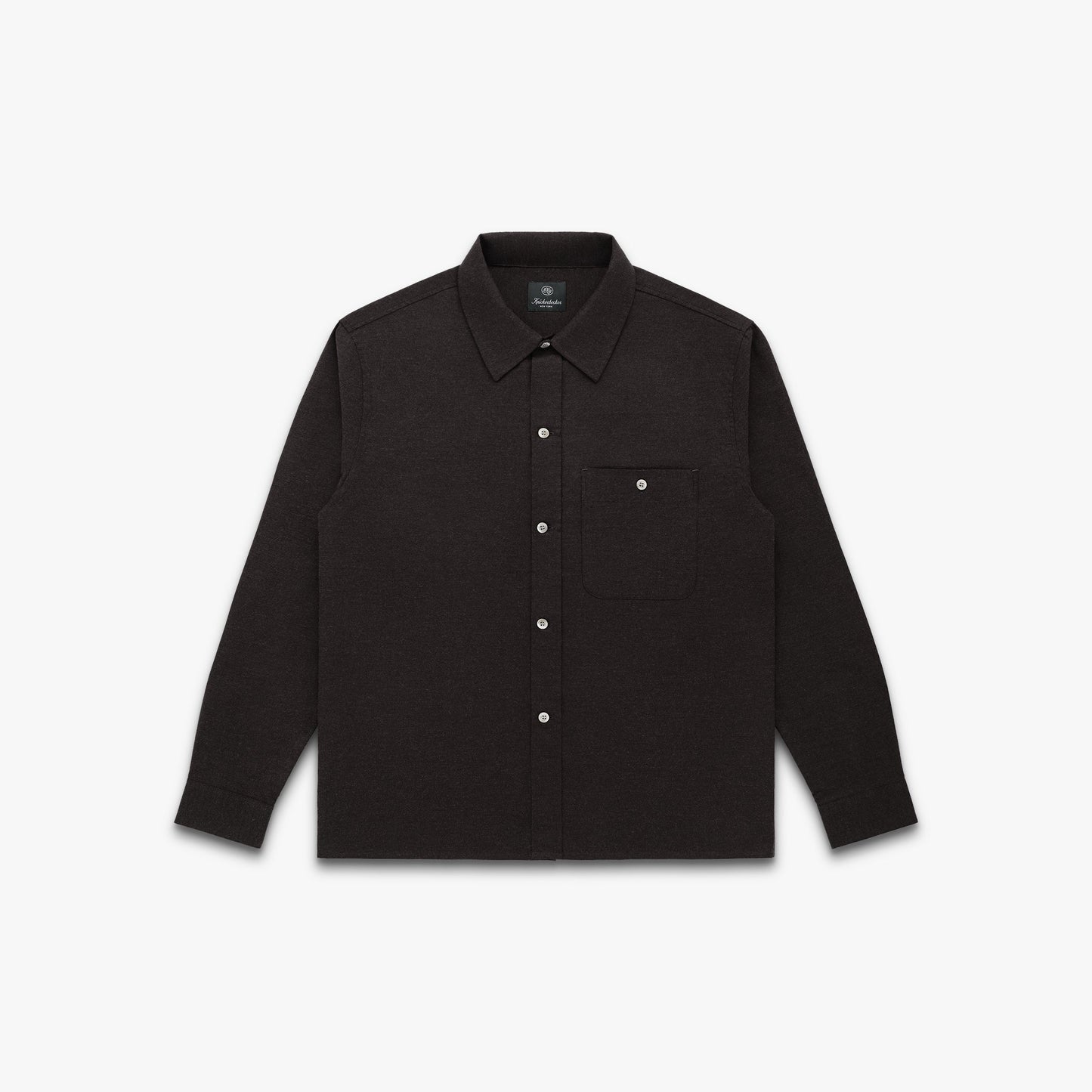 Carmine Flannel Twill Cotton Shirt in Coffee