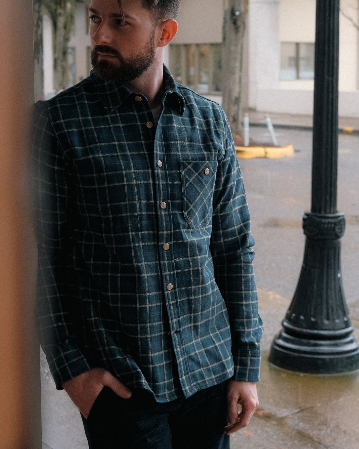 Jumper Shirt in Vintage Slub Plaid