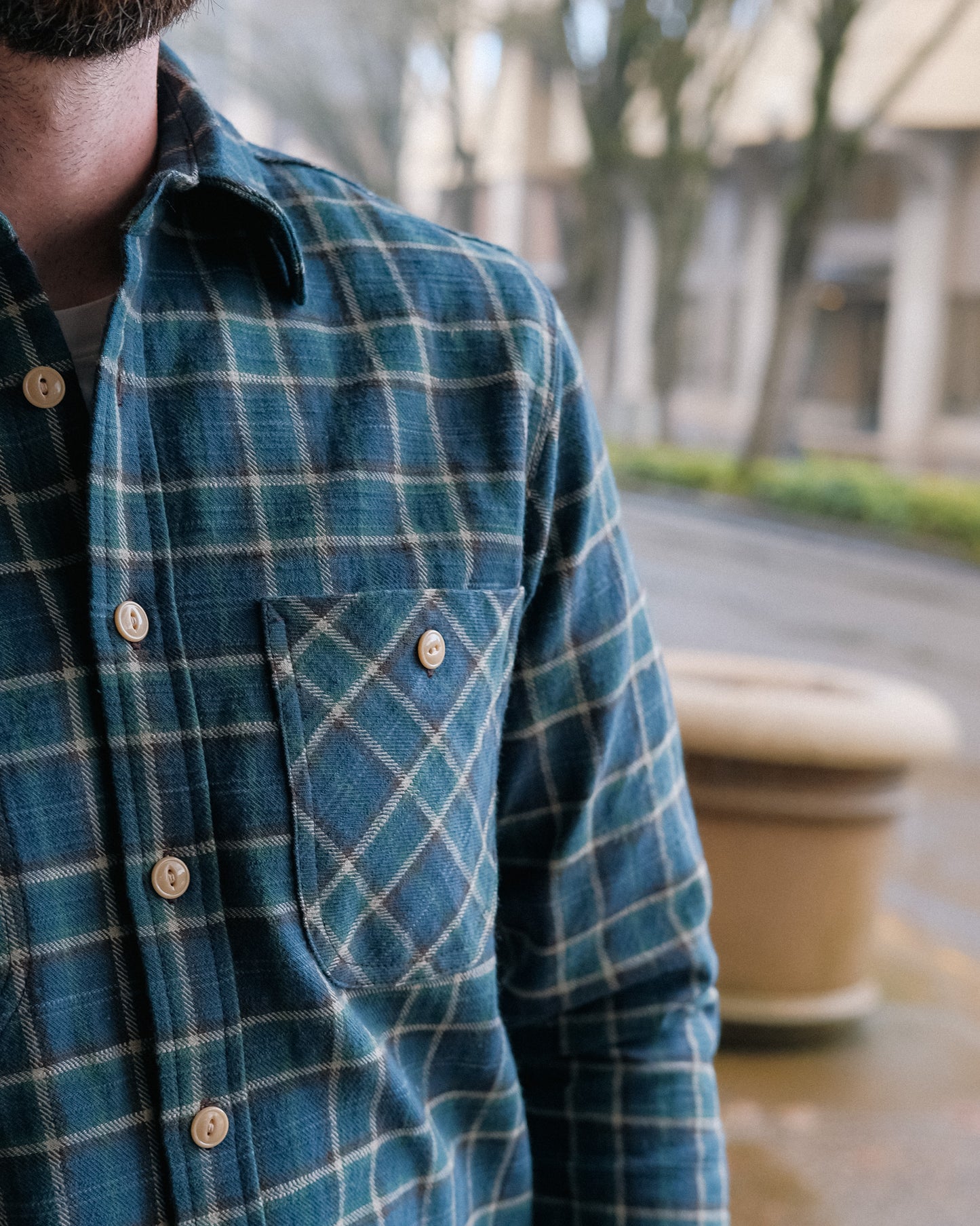 Jumper Shirt in Vintage Slub Plaid