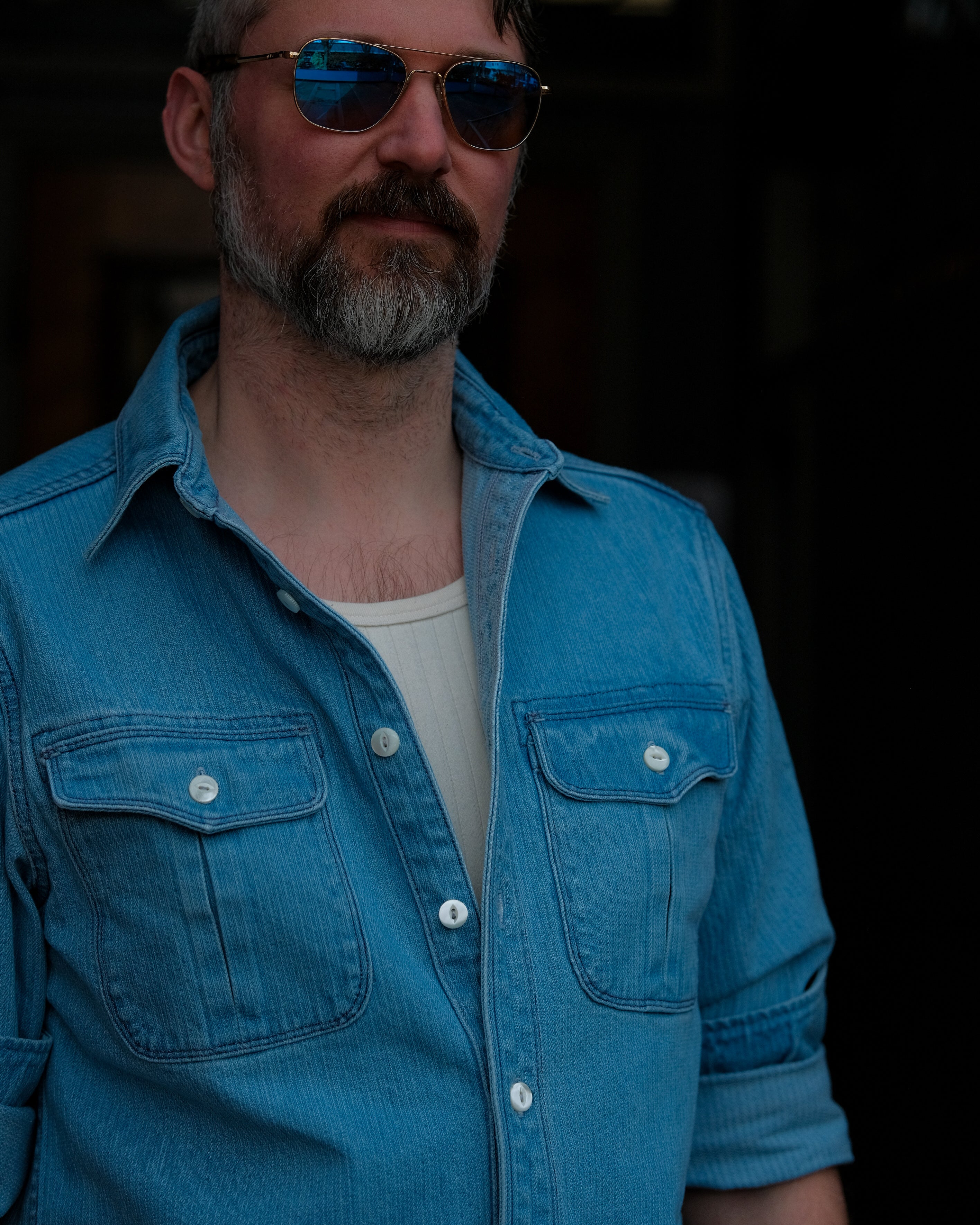 Rancho in Bleached Indigo Corduroy