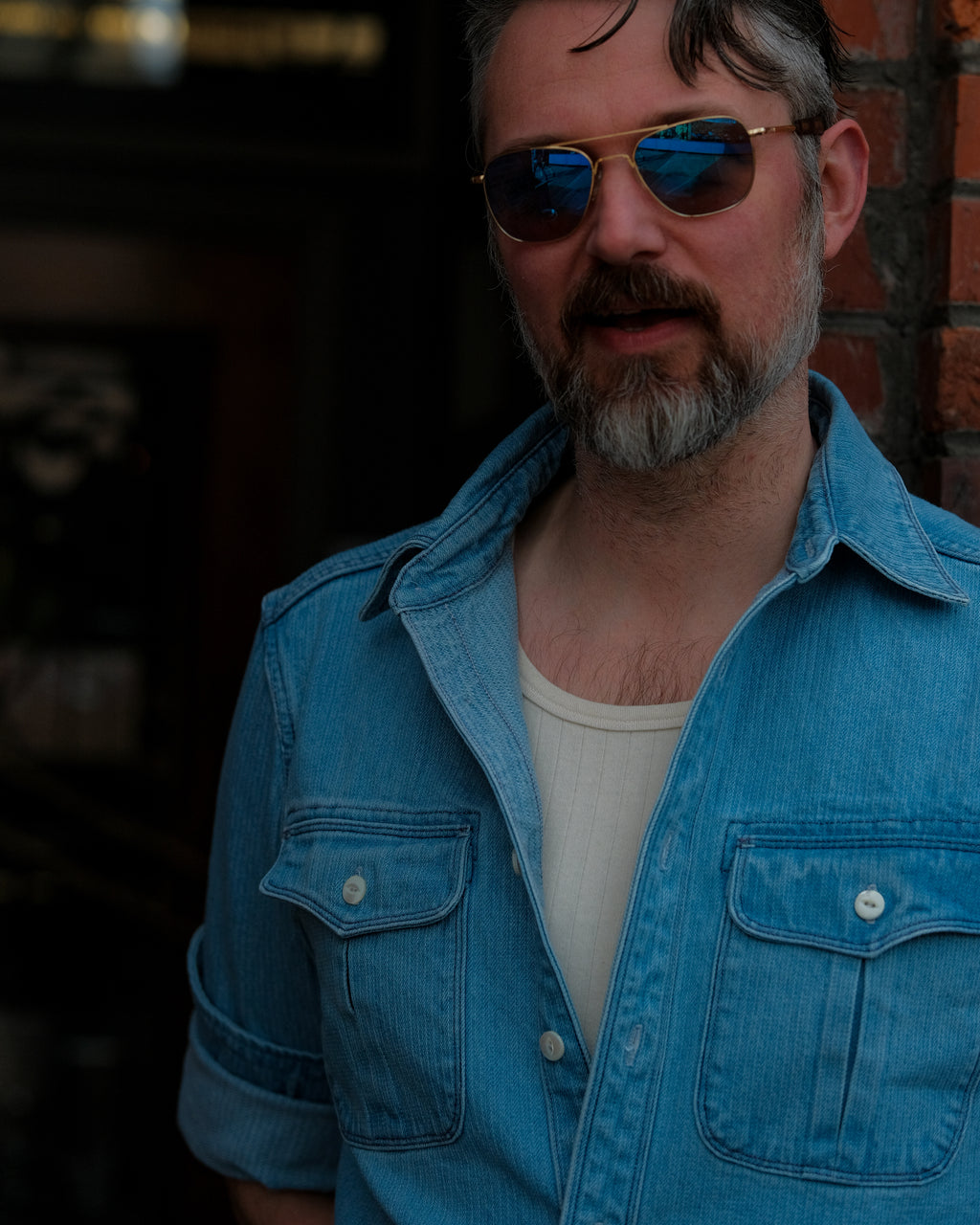 Rancho in Bleached Indigo Corduroy