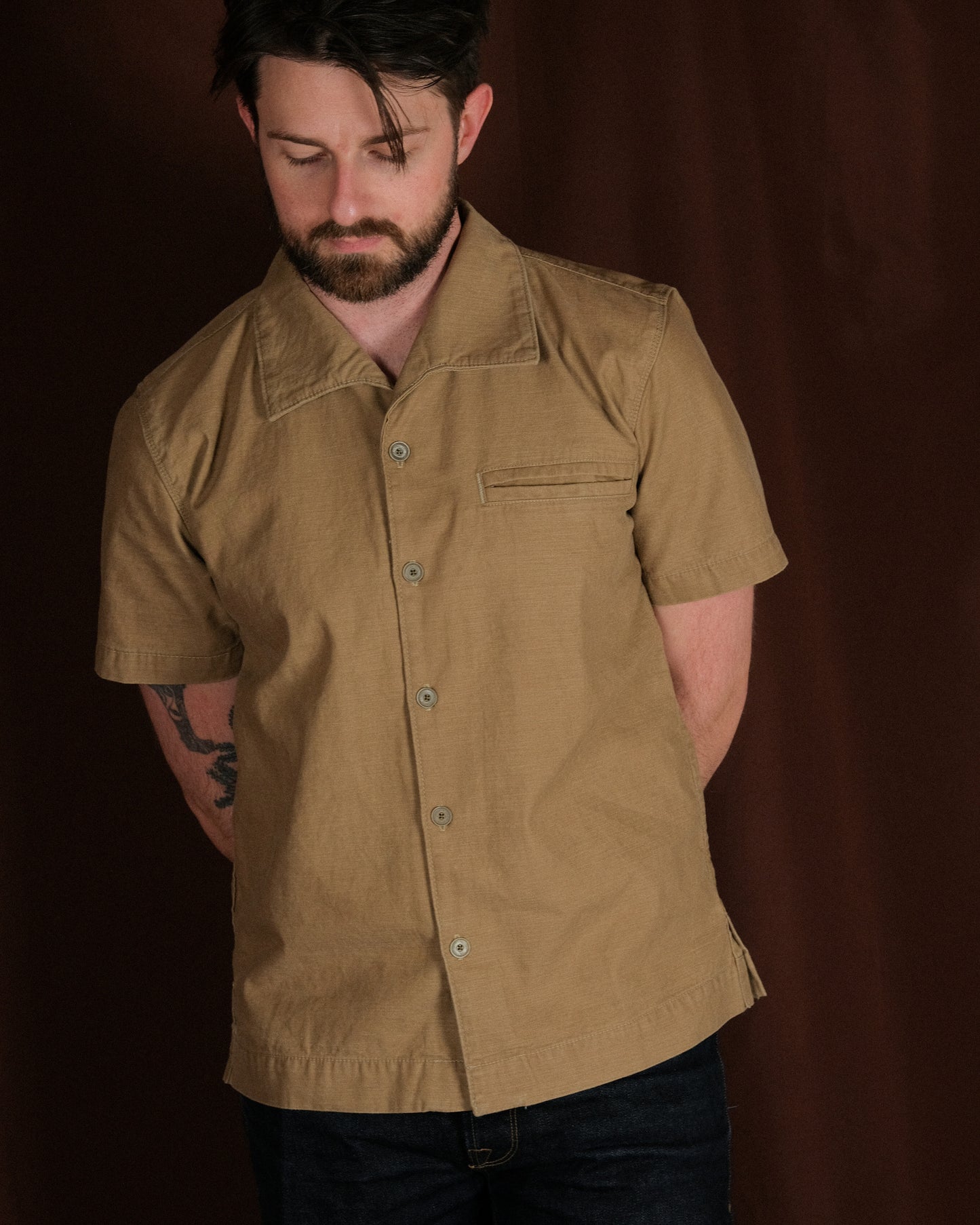 Short Sleeve Cayucos in Brown