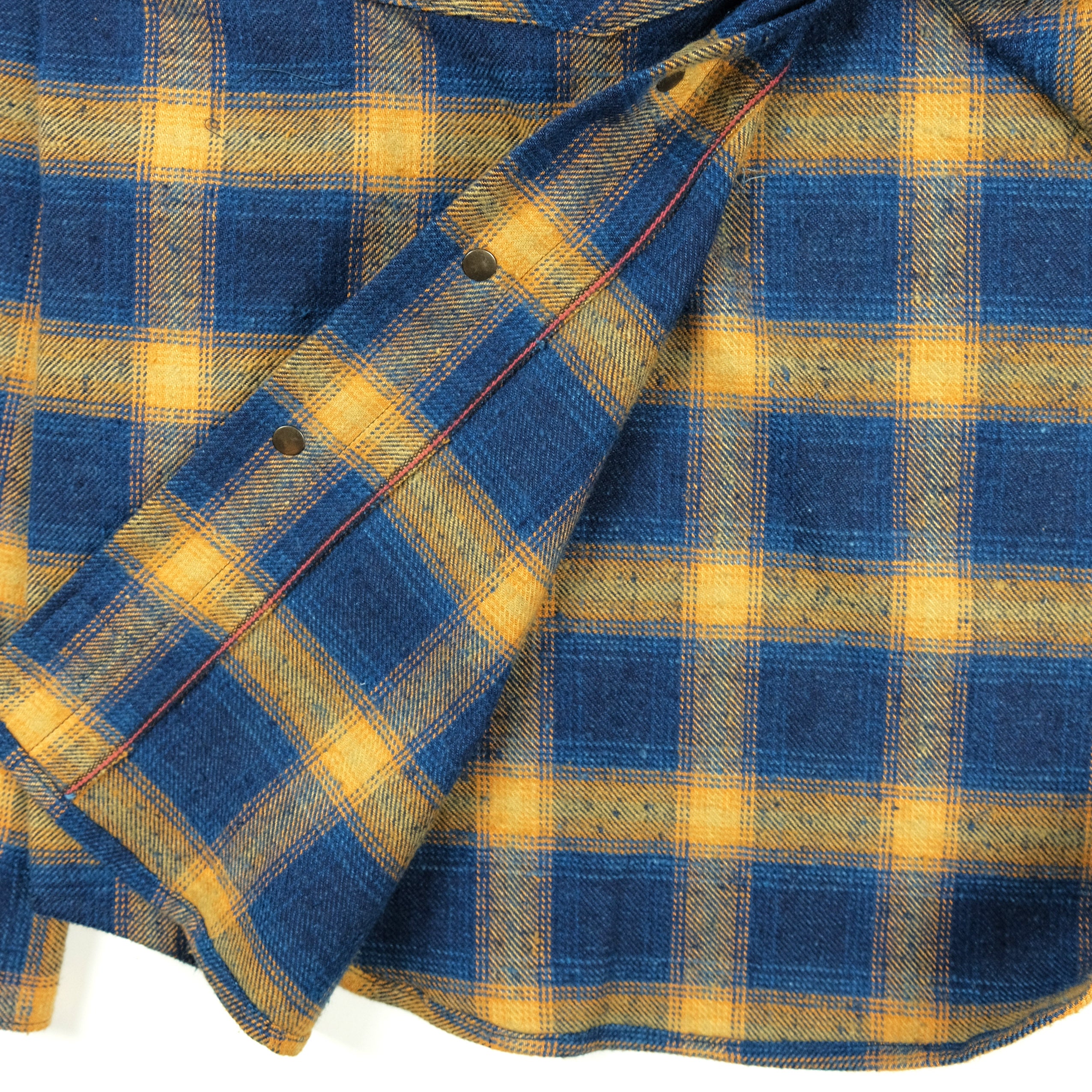 Dawson Flannel in Indigo Beige Check