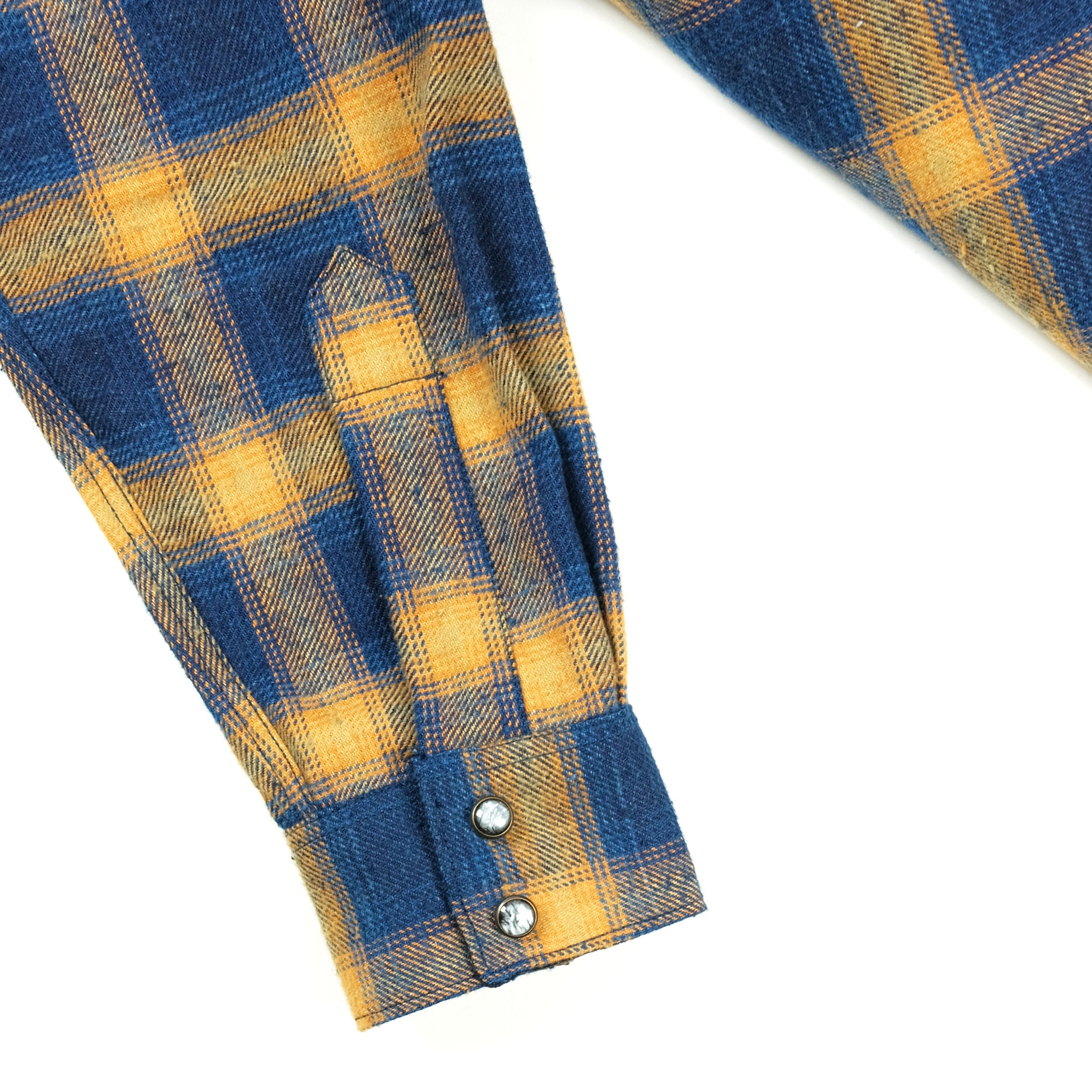 Dawson Flannel in Indigo Beige Check