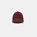 Baseball Hat in Burgundy Melton Wool