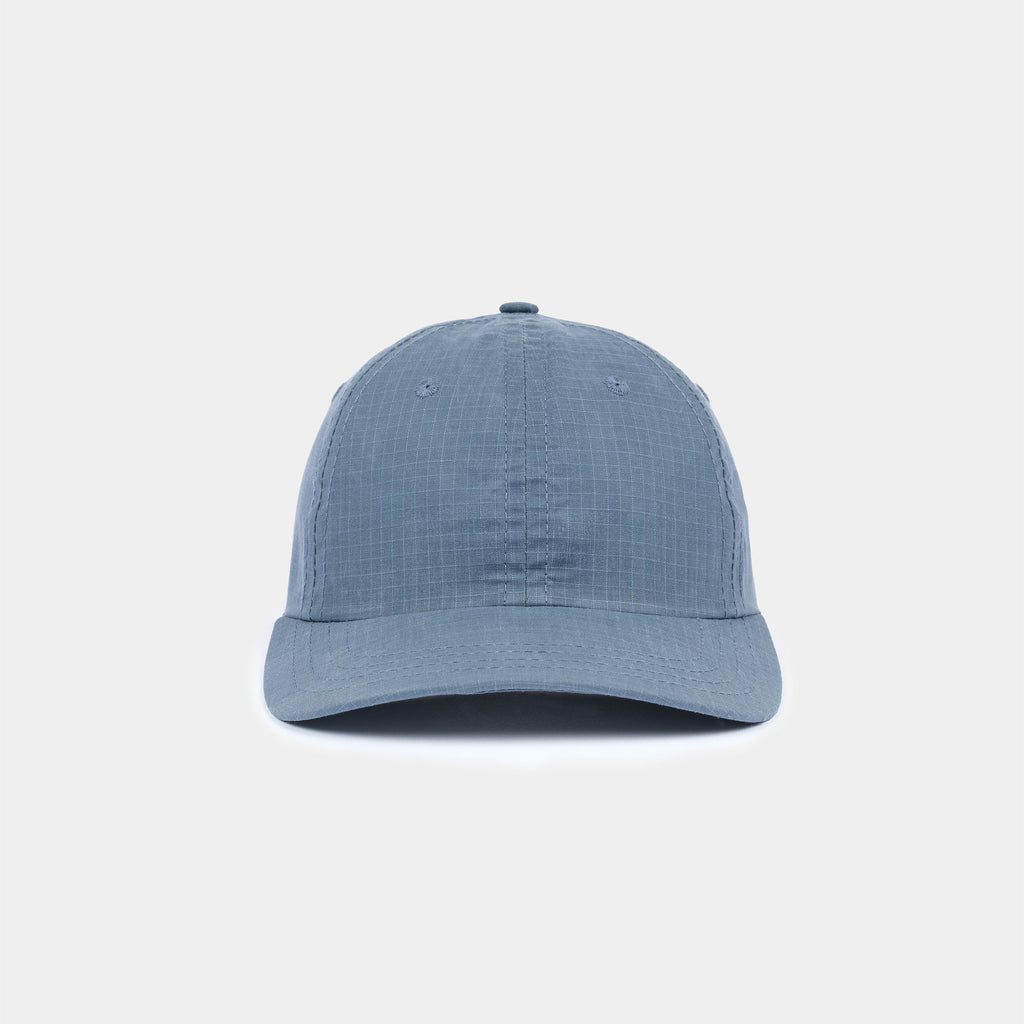 Baseball Hat in Faded Blue Dry Waxed Rip Stop
