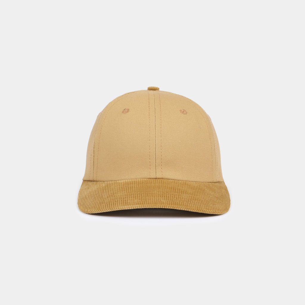 Baseball Hat in Faded Tan Canvas & Fawn Corduroy