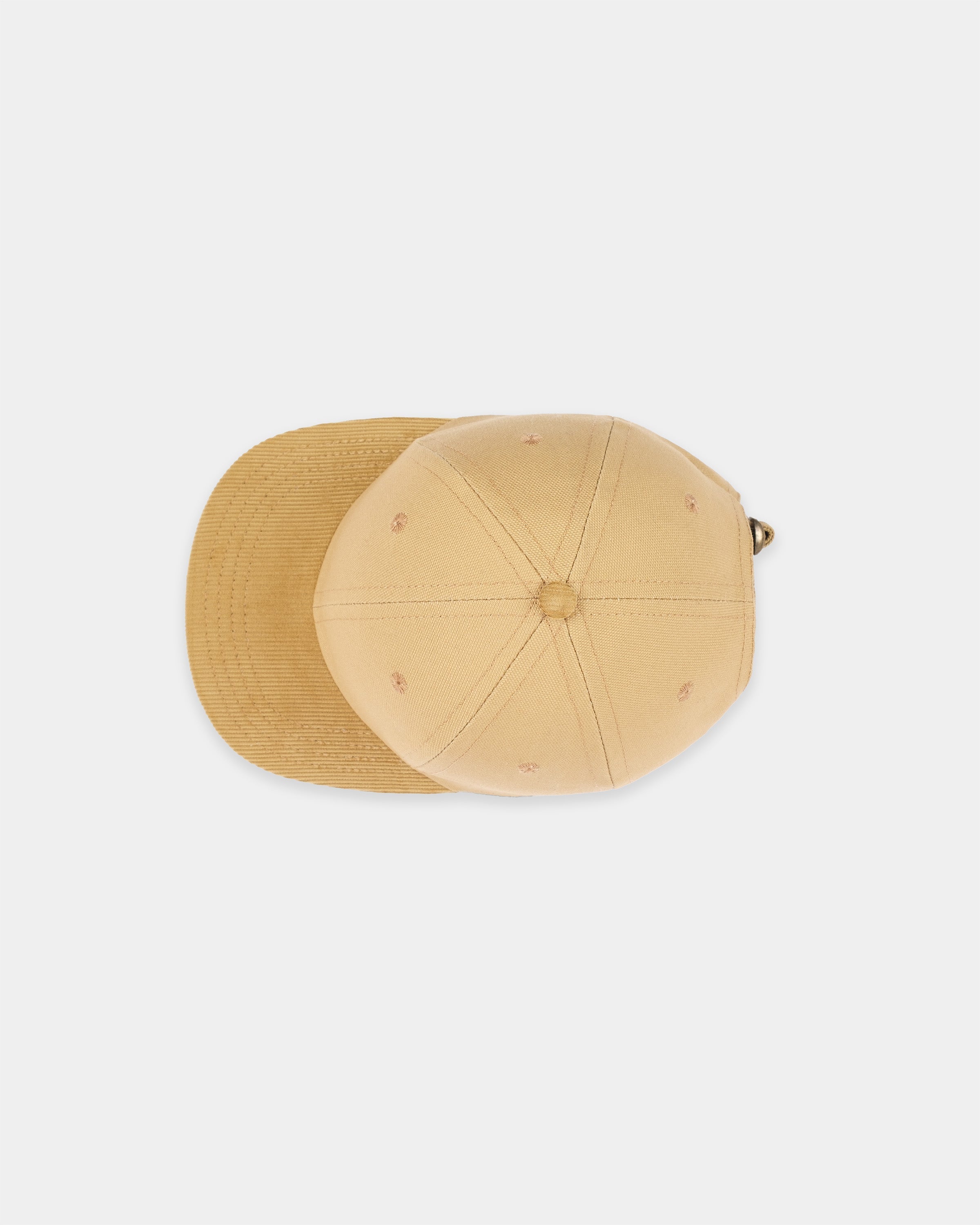 Baseball Hat in Faded Tan Canvas & Fawn Corduroy