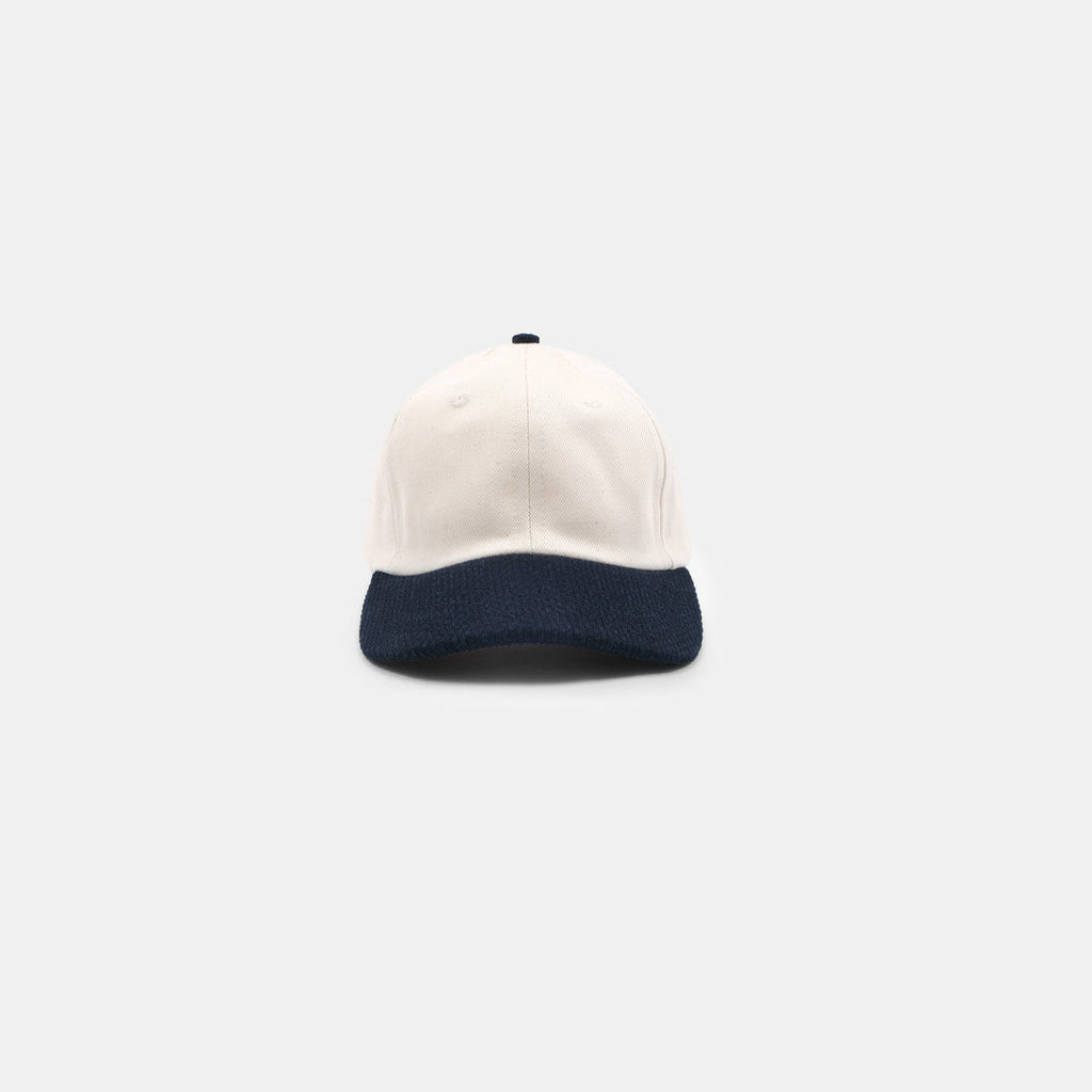 Baseball Cap in Natural Denim and Indigo