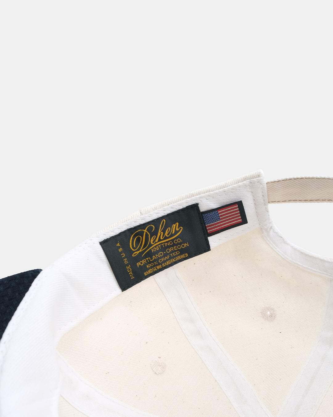 Baseball Cap in Natural Denim and Indigo