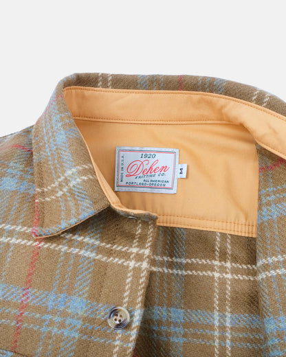 Crissman Overshirt in Tan Chisolm Plaid