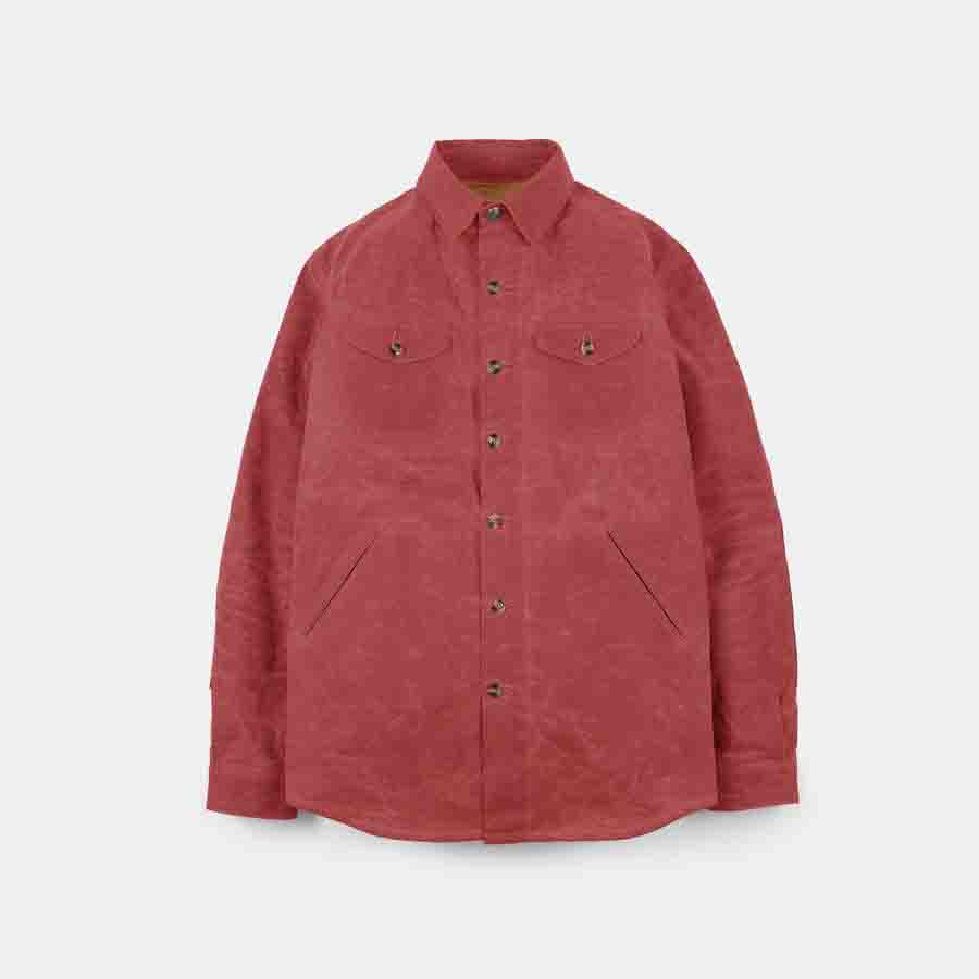 Crissman Overshirt in Nautical Red Waxed Canvas