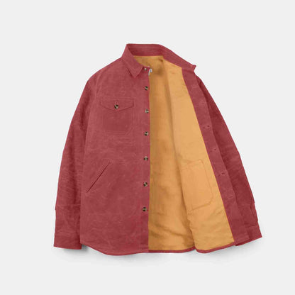 Crissman Overshirt in Nautical Red Waxed Canvas