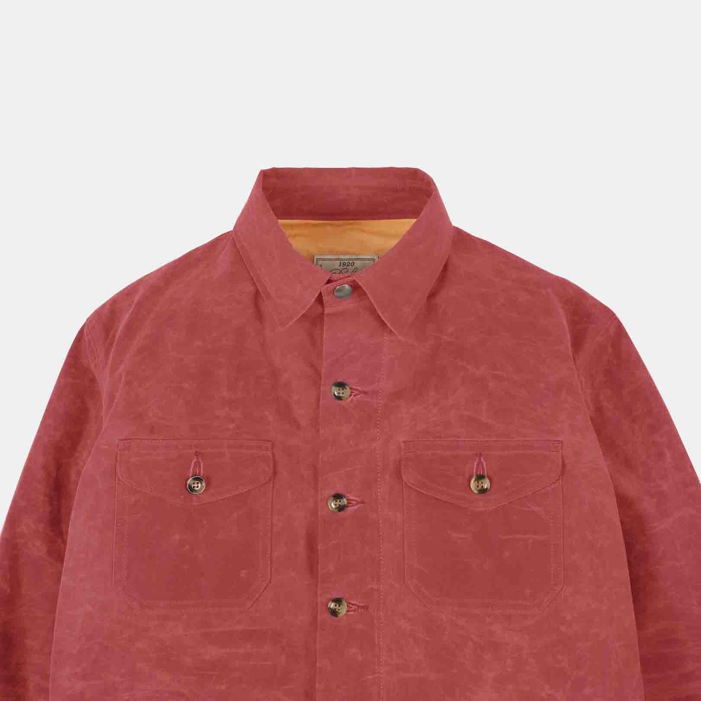 Crissman Overshirt in Nautical Red Waxed Canvas