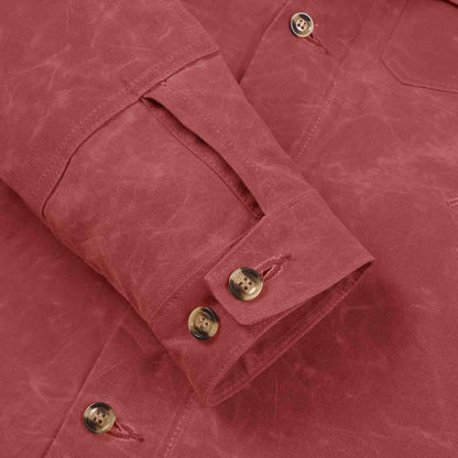 Crissman Overshirt in Nautical Red Waxed Canvas