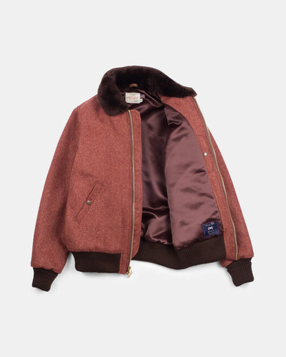 Flyer's Club Jacket in Brick Herringbone